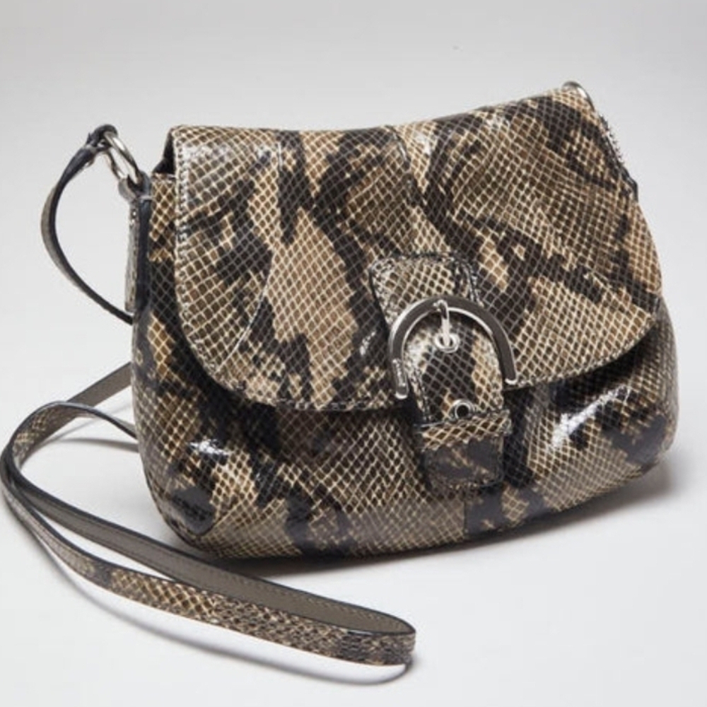 Vintage Coach Kristin Python Embossed Crossbody - image 1